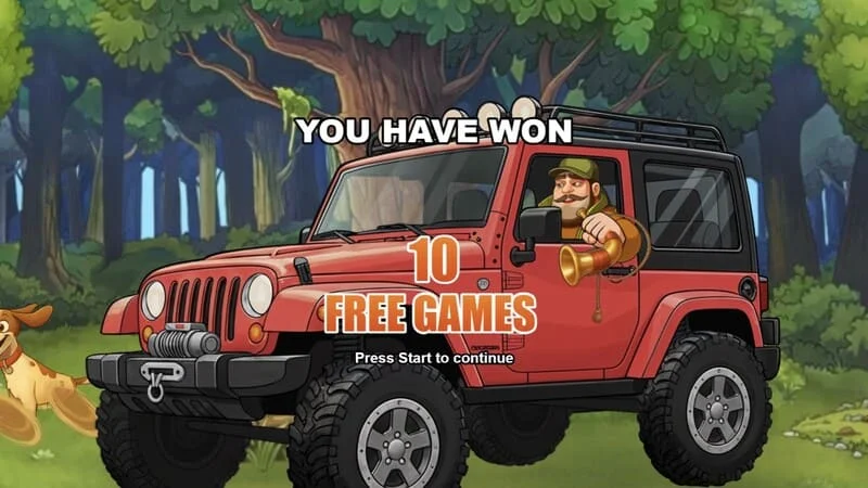 Hunt the Bucks – Free Games käivitamine koos Booster-paneeli ja Hunter-Wildiga